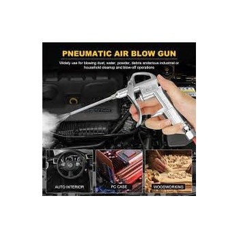 Abbasali Spray Gun Pvc Top Tank With Paint Filter & Air Duster Gun With 10Mtr Hose For Cleaning & Painting