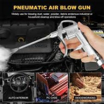 Abbasali Spray Gun Pvc Top Tank With Paint Filter & Air Duster Gun With 10Mtr Hose For Cleaning & Painting