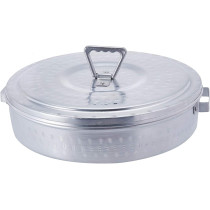 Ayda Traditional Arabic Bread Box, Hammered Design Storage Container 18 Inch
