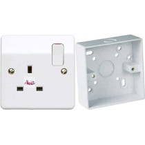 Abbasali Switch Socket With Pvc Box13Amp