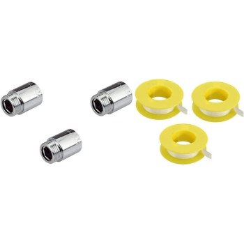 Abbasali Chrome Extension Nipple Male To Female 1 2 British Standard Pipe Pack Of 3 1 2X50Mm & 3 Pcs Taflon Tape