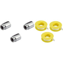 Abbasali Chrome Extension Nipple Male To Female 1 2 British Standard Pipe Pack Of 3 1 2X30Mm & 3 Pcs Taflon Tape