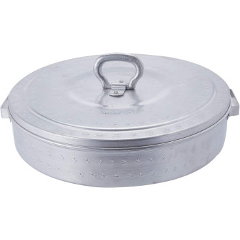 Taj Traditional Arabic Bread Box, Hammered Design Storage Container 17 Inch