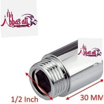 Abbasali Chrome Extension Nipple Male To Female 1 2 British Standard Pipe Pack Of 3 1 2X30Mm & 3 Pcs Taflon Tape