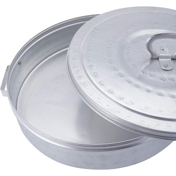 Taj Traditional Arabic Bread Box, Hammered Design Storage Container 17 Inch