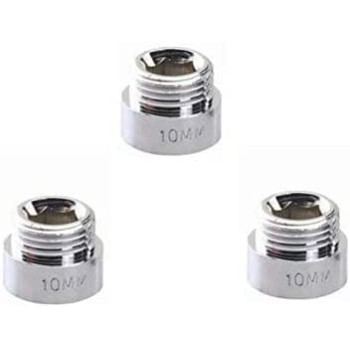 Abbasali Male To Female Chrome Extension Nipple With Teflon Tape 1 2In X 10Mm Pack Of 3 Pieces