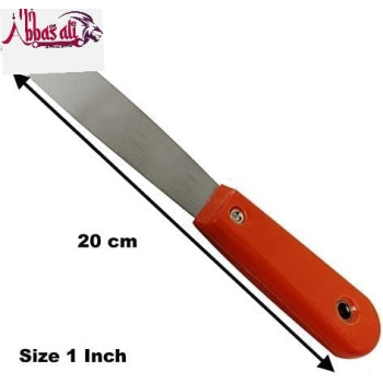 Abbasali Stainless Steel Joint Knife Flexible Drywall Joint Knife With Comfortable Handle Paint Removal Scraper 1 Inch