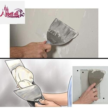 Abbasali Stainless Steel Joint Knife Flexible Drywall Joint Knife With Comfortable Handle Paint Removal Scraper 1 Inch