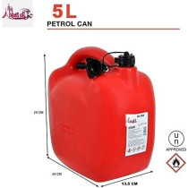 Abbasali Emergency Kit For Suvs & Cars While Fuel Ended Includes 5 Ltr Petrol Pvc Canesafety Trainglesafety Jacket