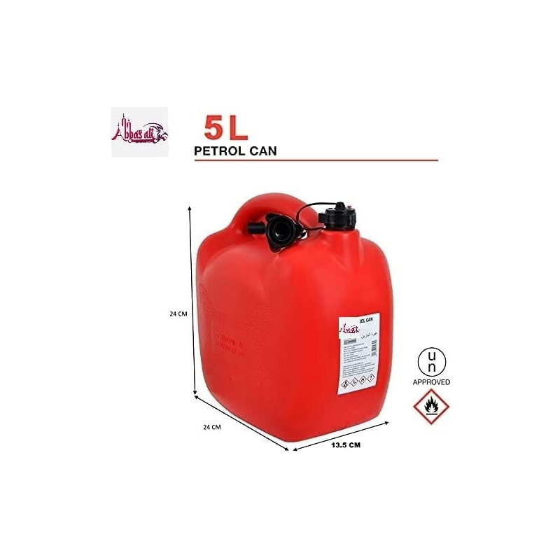 Abbasali Emergency Kit For Suvs & Cars While Fuel Ended Includes 5 Ltr Petrol Pvc Canesafety Trainglesafety Jacket