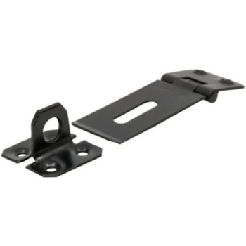Abbasali Hasp Lock Black 3In With Mini Padlock & 3 Key 32Mm