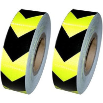 Abbasali Vehicle Night Reflective Safety Warning Tape Sticker In Green Black Arrow Reflection For Car Truck And Bus