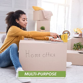 Abbasali Tape Gun With Strong Packing Tape 6 Pieces 12 Rolls Brown