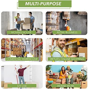 Abbasali Tape Gun With Strong Packing Tape 6 Pieces 12 Rolls Brown