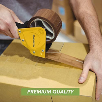 Abbasali Tape Gun With Strong Packing Tape 6 Pieces 12 Rolls Brown