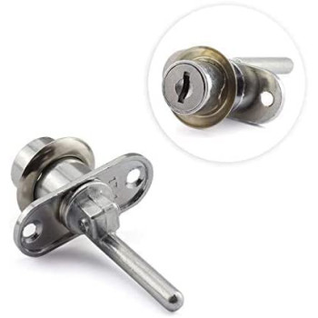 Abbasali 16Mm Cylinder Plunger Lock For Drawer Cabinet Desk Table Office Table Front Activity Linkage 1 Lock 3 Drawers Security