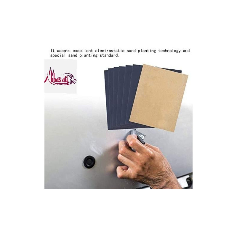 Abbasali 10 Pcs Waterproof Sheet Black Abrasive Paper For Automotive Body Working On Paint Varnish Furniture'S Grit 400