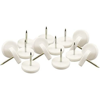 Abbasali 7 8 Round Nail On Furniture GlidesSurface Protection For Wooden Furniture White 16 Pack