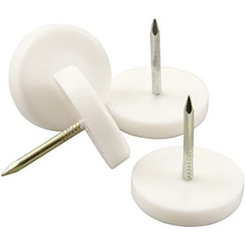 Abbasali 7 8 Round Nail On Furniture GlidesSurface Protection For Wooden Furniture White 16 Pack