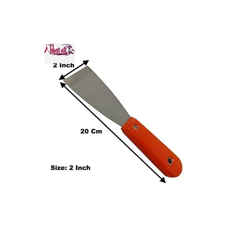 Abbasali Stainless Steel Joint Knife Flexible Drywall Joint Knife With Comfortable Handle Paint Removal Scraper 2 Inch