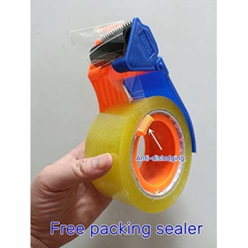 Abbasali Length 100 Meter Yard Width 48Mm 2 Inch Tape Color Transparent Packing List 6X100 Meter Transparent Tape 1Xtape Cutter