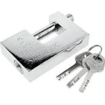 Abbasali Heavy Duty Padlock With 3 Keys Hardened Solid Steel Hardware Monoblock Lock Lockers Gates 100Mm