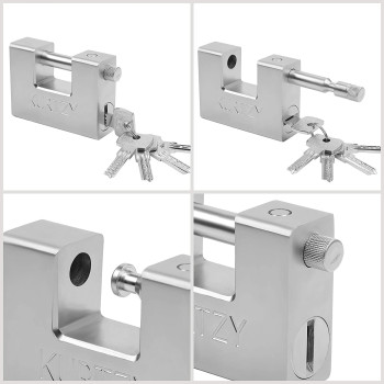 Abbasali Heavy Duty Padlock With 3 Keys Hardened Solid Steel Hardware Monoblock Lock Lockers Gates 100Mm