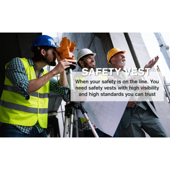 Abbasali Reflective Vest Working Clothes High Visibility Day Night Warning Safety Vest, Green
