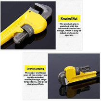 Abbasali Heavy Duty Pipe Wrench Adjustable Professional Carbon Steel Plumbing Wrench For Plumbing 36 Inch
