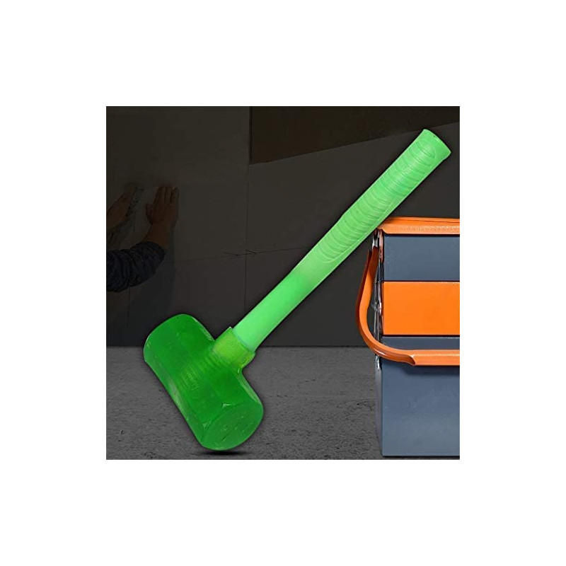 Abbasali Silicone Hammer Mallet With Plastic Handle Indoor Soft Safety Hammer Large