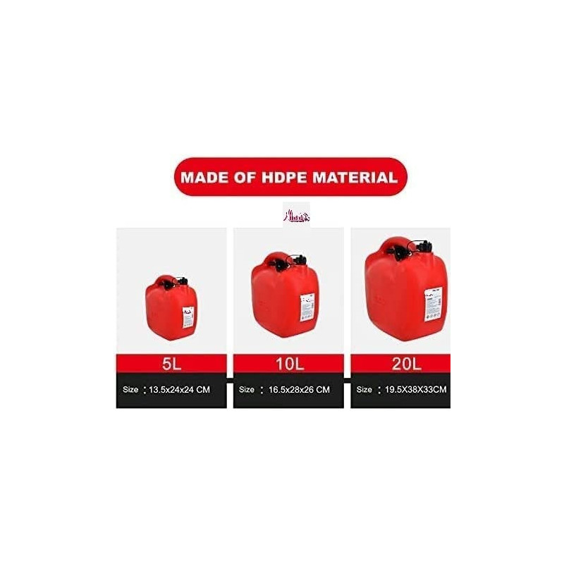 Abbasali Jerry Can Pvc Fuel Can Container For Oil Petrol Diesel Storage Moving Red Cans Un Regulations 10 Liter