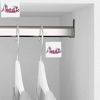 Abbasali 95 Cm Wardrobe BarClothes Rod Closet And Cupboard OrganizerChromed Steel Pack Of 9