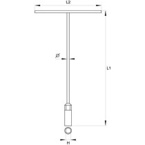 Abbasali T Type Nut Driver T Spanner 9Mm