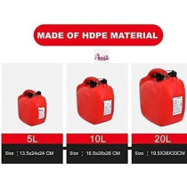 Abbasali Jerry Can Pvc Fuel Can Container For Oil Petrol Diesel Storage Moving Red Cans Un Regulations5 Liter