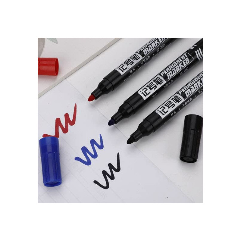 Abbasali Permanent Marker Pack Of 12Pcs Black
