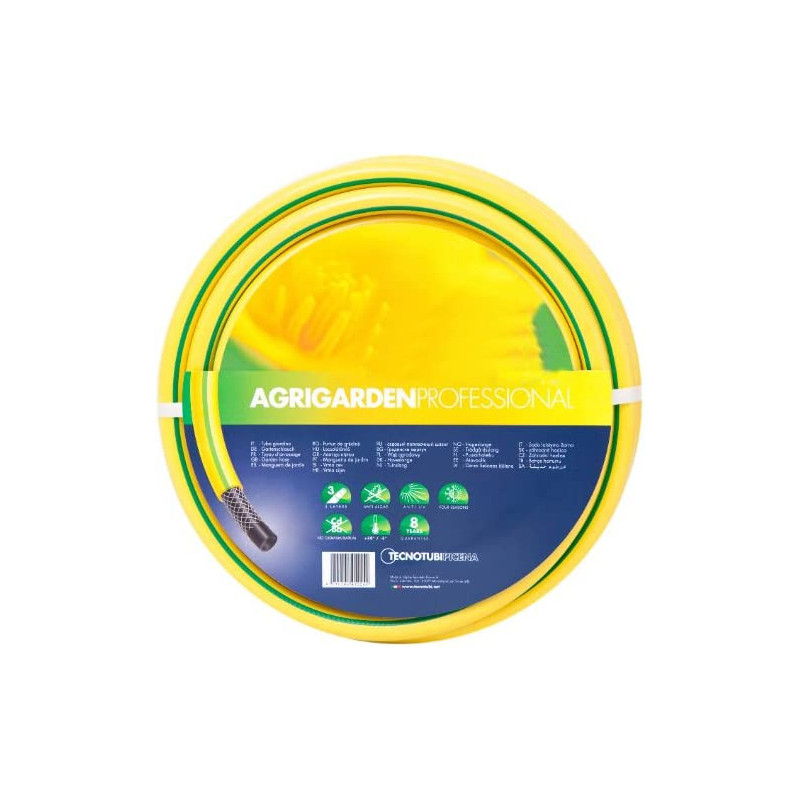 Tecnotubi Agrigarden 1 X 25M Durable 3 Layer Pvc Garden Hose Italy