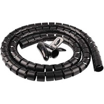 Joulli Cable Zipper Cord Organizer Wire Management System Kit 2M