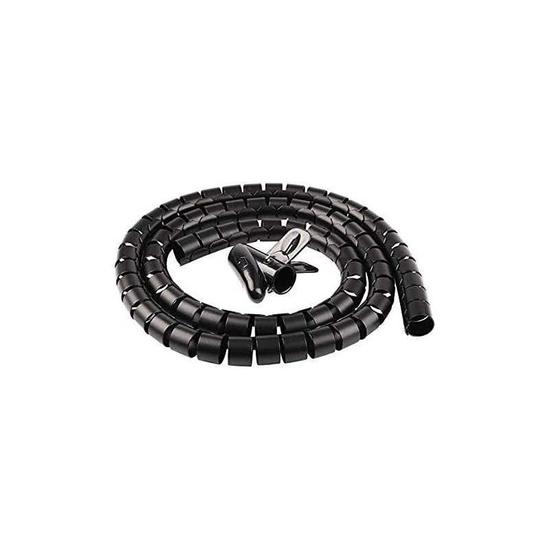 Joulli Cable Zipper Cord Organizer Wire Management System Kit 2M
