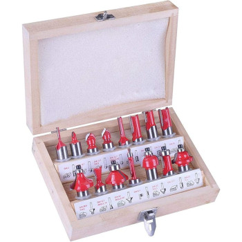 Carpenter Carbide Router Drill Bit Set 1 2In Shank15 Pieces12.7Mm
