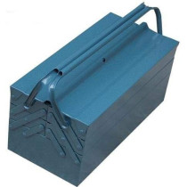 3 Tier Foldable Big Tool Box Metal Material Side By Side Open Folding Tool Box