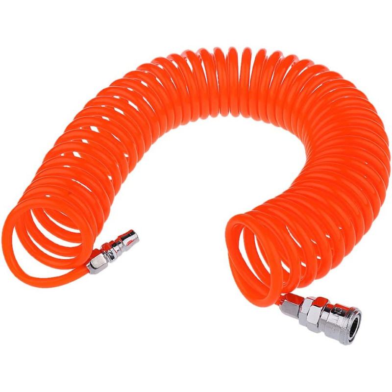 Loviver 9M Retractable Coil Air Hose Hose 8Mmx5Mm Pu With 1 4 Npt Fittings