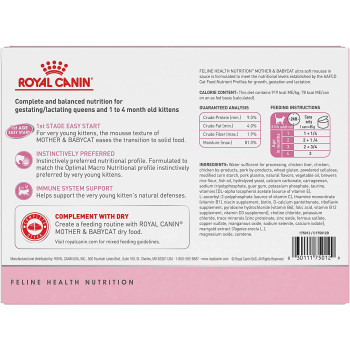 Royal Canin Feline Health Nutrition Mother & Babycat Mousse Wet FoodCans