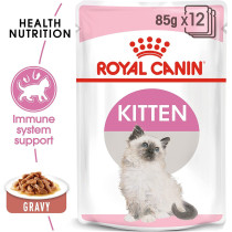 Royal Canin Feline Health Nutrition Kitten/Cat Gravy Wet Food Pouches  | Cat Wet Foods 