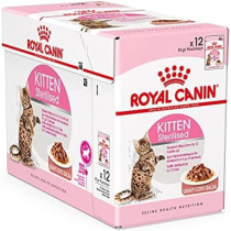 Royal Canin Feline Health Nutrition Kitten Sterilised Gravy Wet Food Pouches, 12X 85Gm
