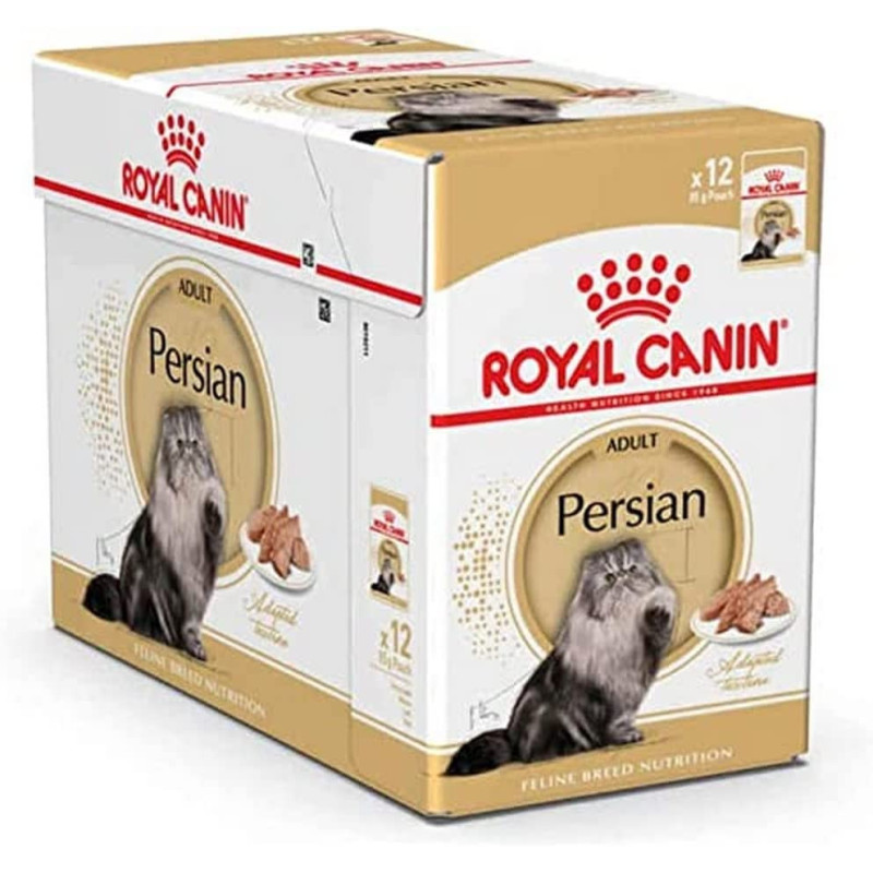 Royal Canin Feline Breed Nutrition Persian Cat Wet Food Pouches 12x85g | Persian Adult Cat Wet Food