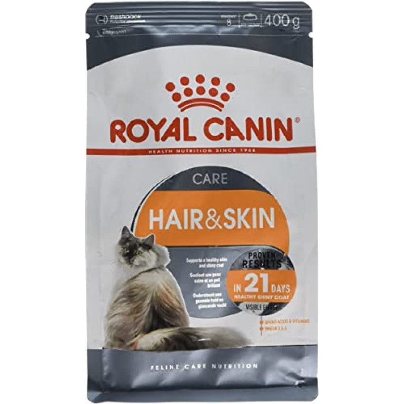 Royal Canin Feline Care Nutrition Hair & Skin Care Cat Food 400g | Adult Cat Dry Food