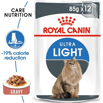 Royal Canin Feline Care Nutrition Light Weight Care Cat Wet Food Pouches - 12X85g, Adult Cat Foods