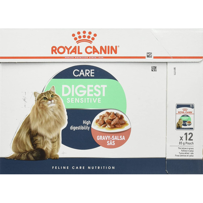 Royal Canin Feline Care Nutrition Digest Sensitive Gravy Wet Foodpouches