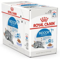 Royal Canin Feline Health Nutrition Indoor 7+ Jelly Cat Wet Food Pouches 12X85g | Cat Wet Food Pouches
