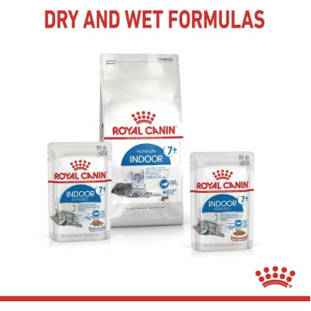 Royal Canin Feline Health Nutrition Indoor 7+ Jelly Cat Wet Food Pouches 12X85g | Cat Wet Food Pouches